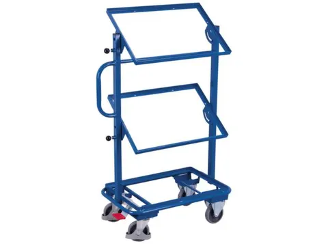 Bijzetwagen Eurobakken 200kg Open 820x455mm 3 Etages Neigbaar Ral5010