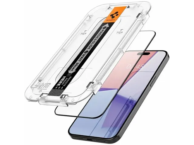 Spigen AGL06879 Schermbescherming iPhone 15 Pro Max Glas.tR EZ Fit HD