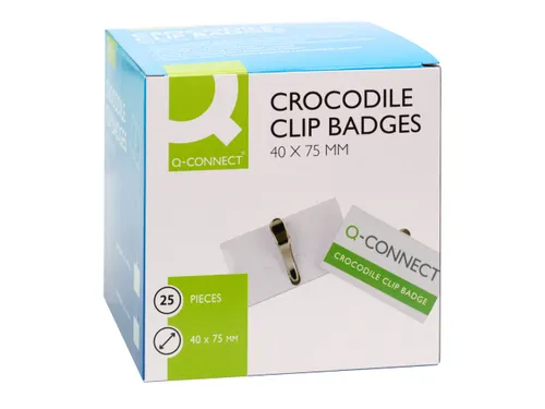 Badge Met Krokodillenklem Incl Blanco Insteekkaart 75x40mm 25 Stuks