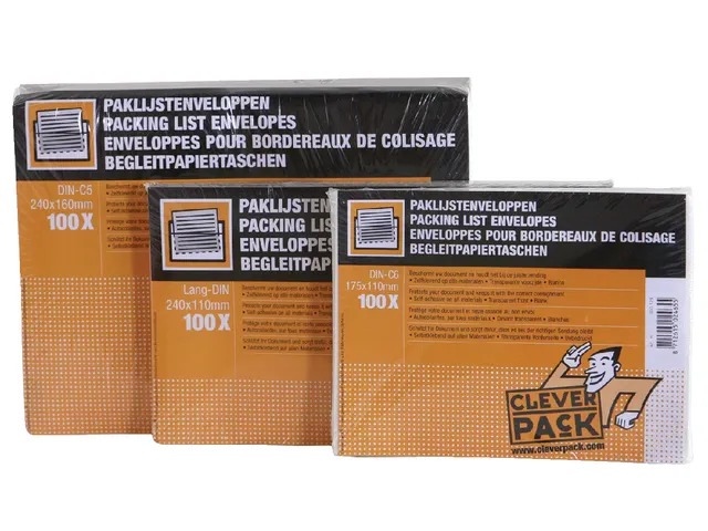 Paklijstenvelop Cleverpack Zelfklevend Onbedrukt Din C5 155x230mm Tran