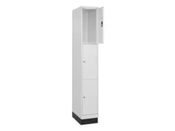 lockerkast,HxBxD 1950x300x500mm,1x3vakken,vak B 300mm,cil.-slot,sokkel