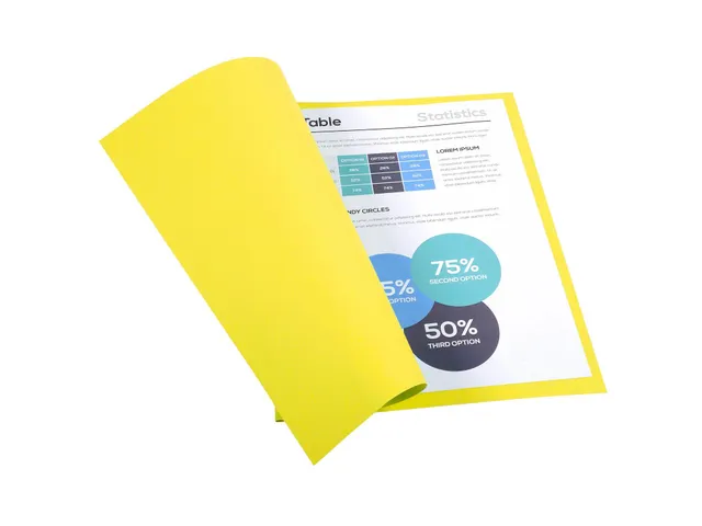 Dossiermap FOREVER 180 100% gerecycleerd 24x32cm Geel 50 stuks