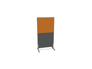 scheidingswand,HxB 1545x800mm,MS-donkergrijs,BN3005-geel - 1