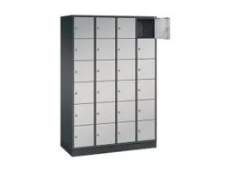 lockerkast,HxBxD 1950x1220x500mm,4x6vakken,cil.-slot,sokkel