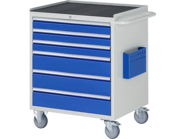 gereedschapswagen 975x770x650mm metaalblad 450kg 6 laden RAL5010