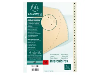 Bedrukte Tabbladen Karton 155g 26-Delig A-z 23-Gaats A4 Ivoor - 3