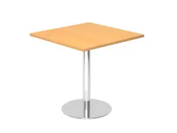vergadertafel,HxBxD 745x800x800mm,vierkant,schotelvoet chroom