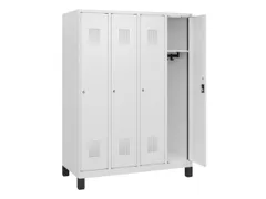 schoollocker,HxBxD 1630x1200x500mm,4vak,vak B 300mm,cil.-slot,voeten