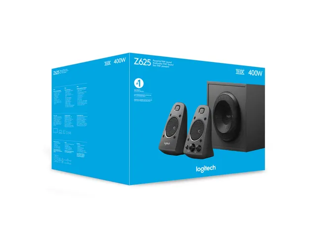 Système haut-parleurs Logitech Z625 avec caisson de basses et entrée