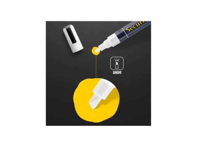 Krijtstift Securit SMA-510 schuin wit 2-6mm blister à 2 stuks