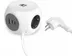 Stekkerblok ACT 3 voudig inclusief 2x USB C en A 1.5 meter wit/grijs