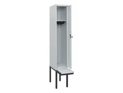 locker met bank,HxBxD 1950x300x815mm,1vak,vak B 300mm,draaigrendel