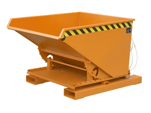 3-zijdig Kantelende Kiepbak 0.60m³ Oranje 890x 1010x 1260mm