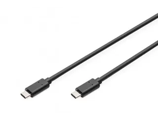 USB Type-C-aansluitkabel Type-C-CM/M 3m 5V/3A 15W 480MB 2.0 Zwart - 1