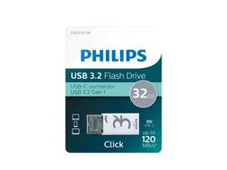 USB stick 3.2 Philips Click USB-C 32GB grijs