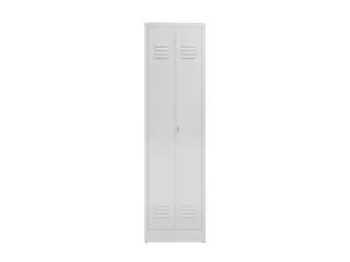 Lockerkast 1800x500x500mm 2 vakken, klinksluiting, RAL9003 - 2