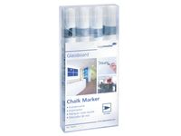 Legamaster Glasbord Chalk marker 2-3mm Wit set van 4