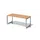 bureau,HxBxD 740x1800x800mm,blad beuken,sledeframe zilverkleurig