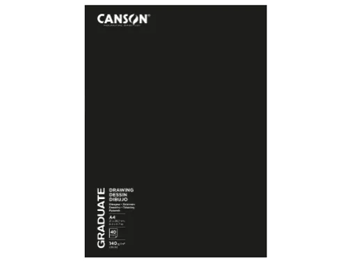 Schetsboek Canson Graduate 20vel 140gr A4 wit