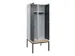 locker met bank,voor scheiding van kleding,HxBxD 2120x800x815mm,2vak
