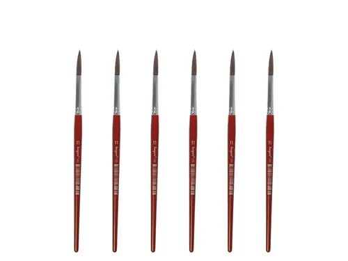 Penseel Kangaro Serie 120 rond Nr. 11 geitenhaar doos 6 stuks