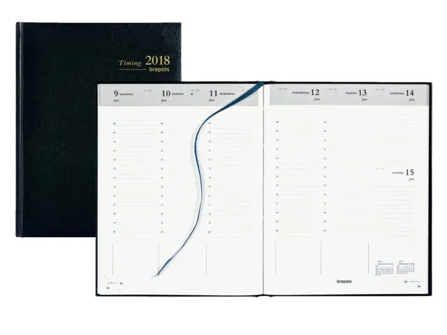 Agenda 2027 Brepols Timing Lima 7dagen/2pagina's viertalig zwart