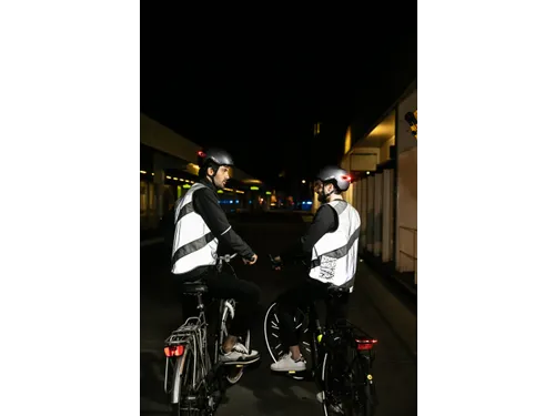 Roadie Jacket Full Reflective Fluohesje Grijs/Zilver Maat L