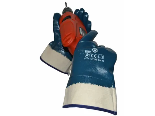 My-T-Gear N17410 mechanische nitril handschoenen, blauw/wit, maat 10,