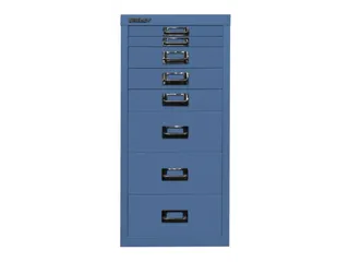 kantoor-ladekast HxBxD 590x279x380mm 8 laden romp + front blauw staal - 4