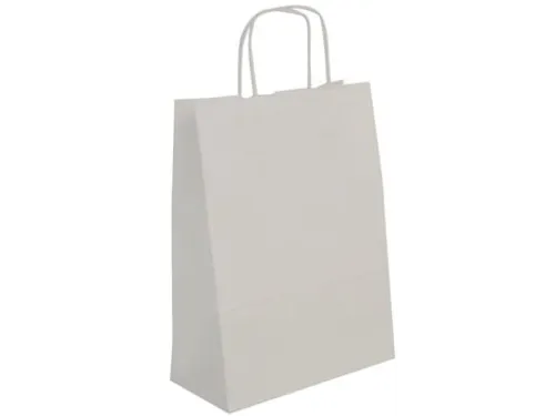 APLI Witte Kraft papier Draagtassen, 50 Stuks