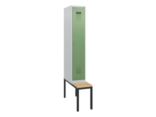 locker met bank,HxBxD 1950x300x815mm,1vak,vak B 300mm,cilinderslot