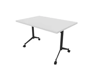 klaptafel,HxBxD 750x1200x700mm,hoekig,T-voet donkergrijs,ovale buis - 1