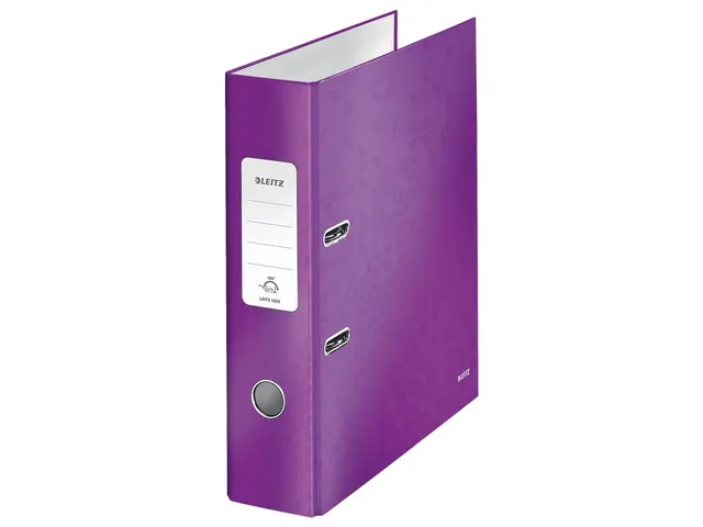 Classeur à levier 1005 Leitz WOW 180° A4 80mm carton violet