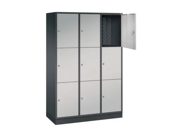 grootvolume-lockersysteem,HxBxD 1950x1220x500mm,3x3vakken,cil.-slot