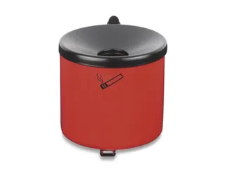 Veiligheidswandasbak 2.4 liter 45x 150mm Kiepbaar Plaatstaal Rood - 1