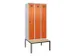 locker met bank,voor scheiding van kleding,HxBxD 2120x900x815mm,3vak