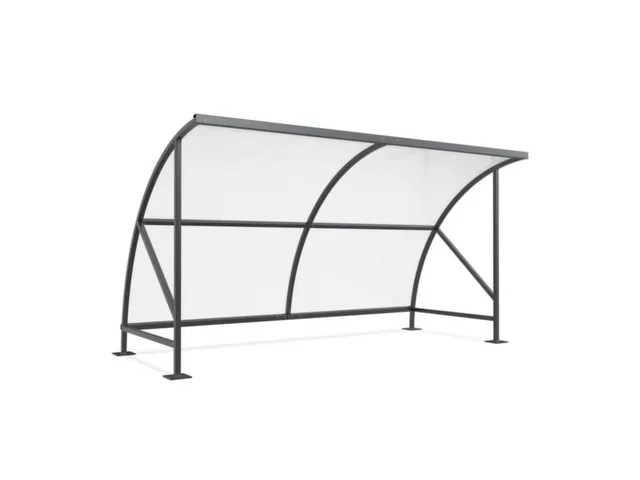 overdekte fietsenstalling,HxBxD 2290x4130x2180mm,dak polycarbonaat