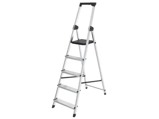 Huishoudtrap aluminium SL500 Zilver 5 Treden - 1