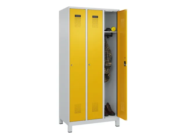 locker,HxBxD 1950x900x500mm,3vak,vak B 300mm,cil.-slot,voeten