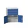 ladekast HxBxD 1000x800x550mm 3laden 2deuren RAL7035 front RAL5010