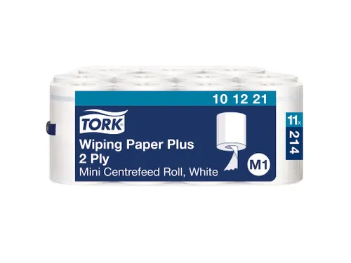 Poetsrol Tork M1 101221 2-laags Centerfeed 21.5x75m 11 Rollen Wit
