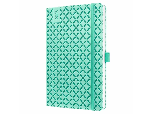 Weekagenda Flair A5 2026 (NL/FR/EN/DU) Mint Green Hardcover