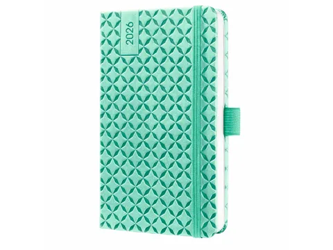 Weekagenda Flair A6 2026 (NL/FR/EN/DU) Mint Green Hardcover
