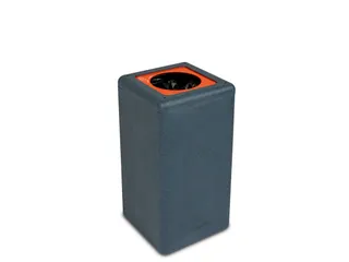 Circulaire Afvalbak BrickBin Plastic 65 Liter Grijs Oranje - 1