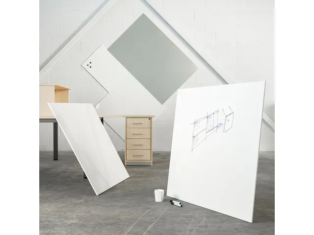 Whiteboard Rocada Skin Pro-Duo 2x module 100x100 cm PE gecoat wit