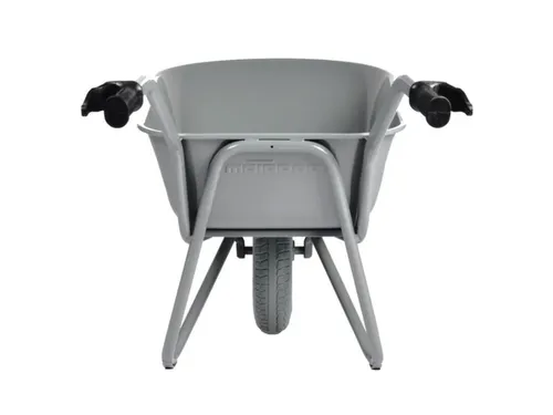 kruiwagen,80l,HxBxD 620x590x1450mm,staal-bak,grijs,staal,PU-banden