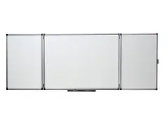Tableau blanc Triptyque Nobo Prestige rabattable Email 120x400cm