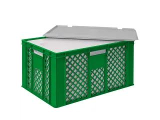 Euronorm-stapelbak,m. isoleerbox,HxLxB 320x600x400mm,63/35l,HDPE,groen - 2
