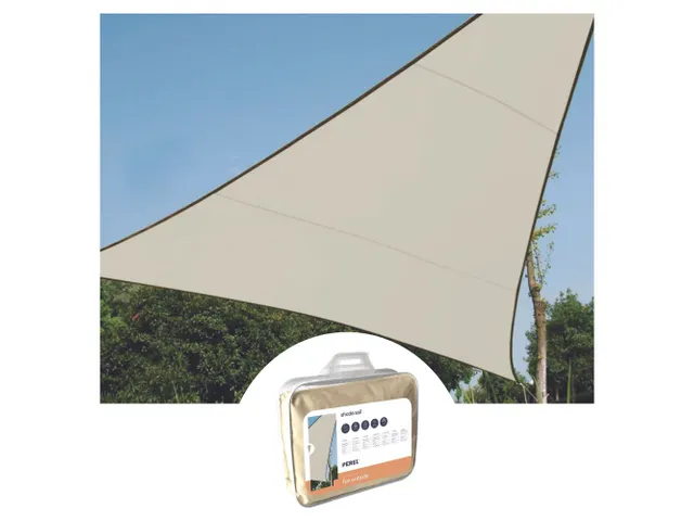 Voile solaire triangulaire 3,6x3,6x3,6m Crème
