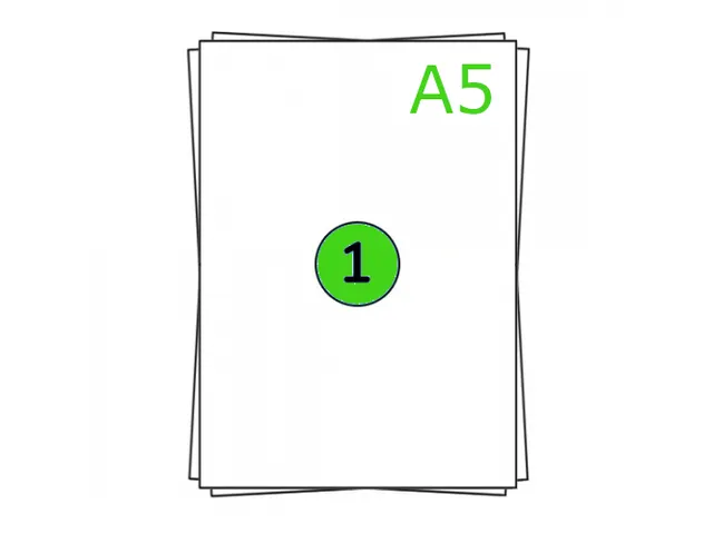 Rillprint 87923 etiket A5 Wit 210x148 met rugslit 1200 stuks